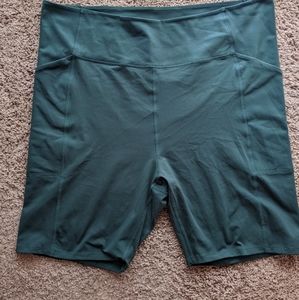 Green girlfriend collective biker shorts